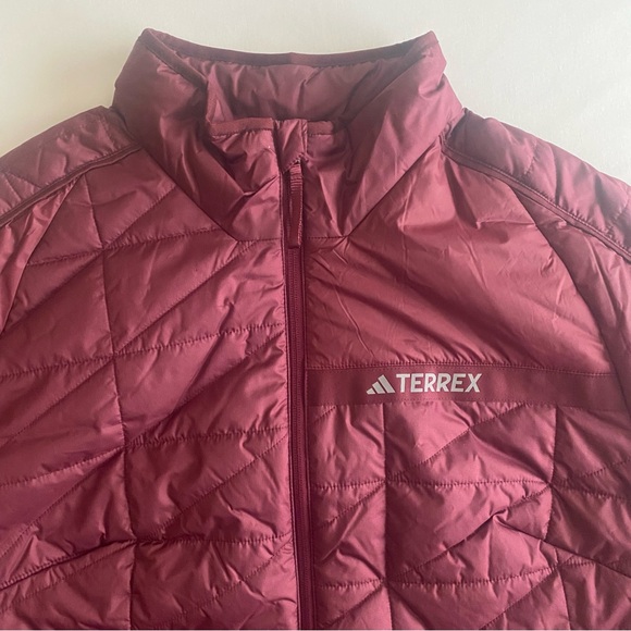 Adidas Terrex Puffer Jacket Women Plus 1X Quilted Insulated Full Zip Pockets Top - Picture 5 of 16
